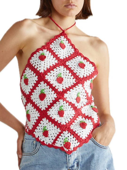 Ladies Top - Strawberry Crochet