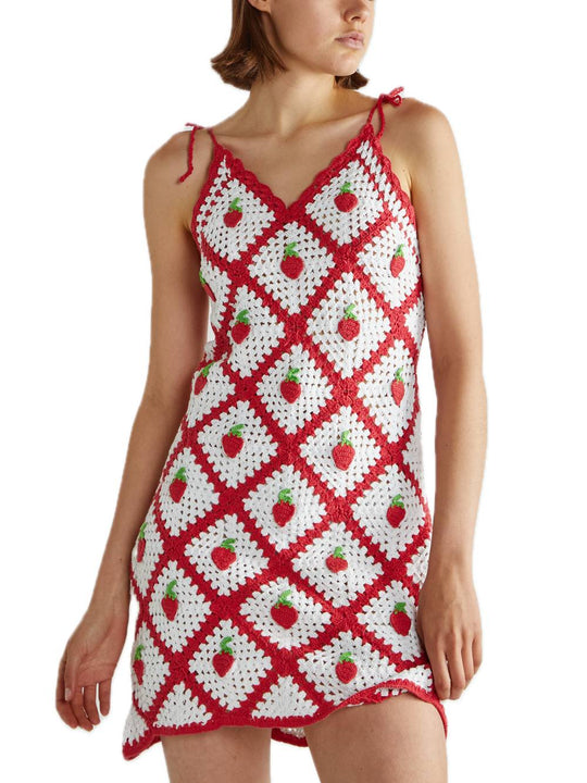 Ladies Dress - Strawberry Crochet
