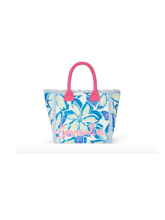 Borsa Braccialini Summer Polisynt - Fiori Blu