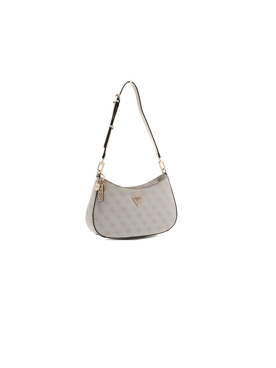 Noelle Top Zip Shoulder Bag - Bone Logo
