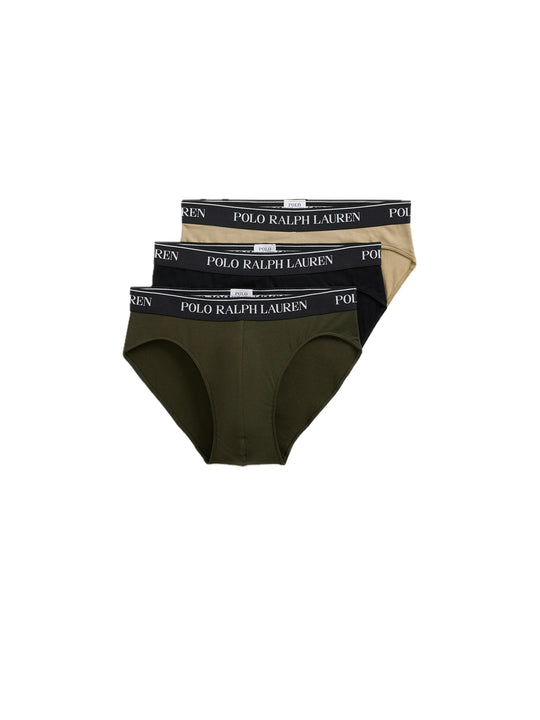 Brief 3 Pack Cotton-Elasten - Black/Armdl/Classic Khaki