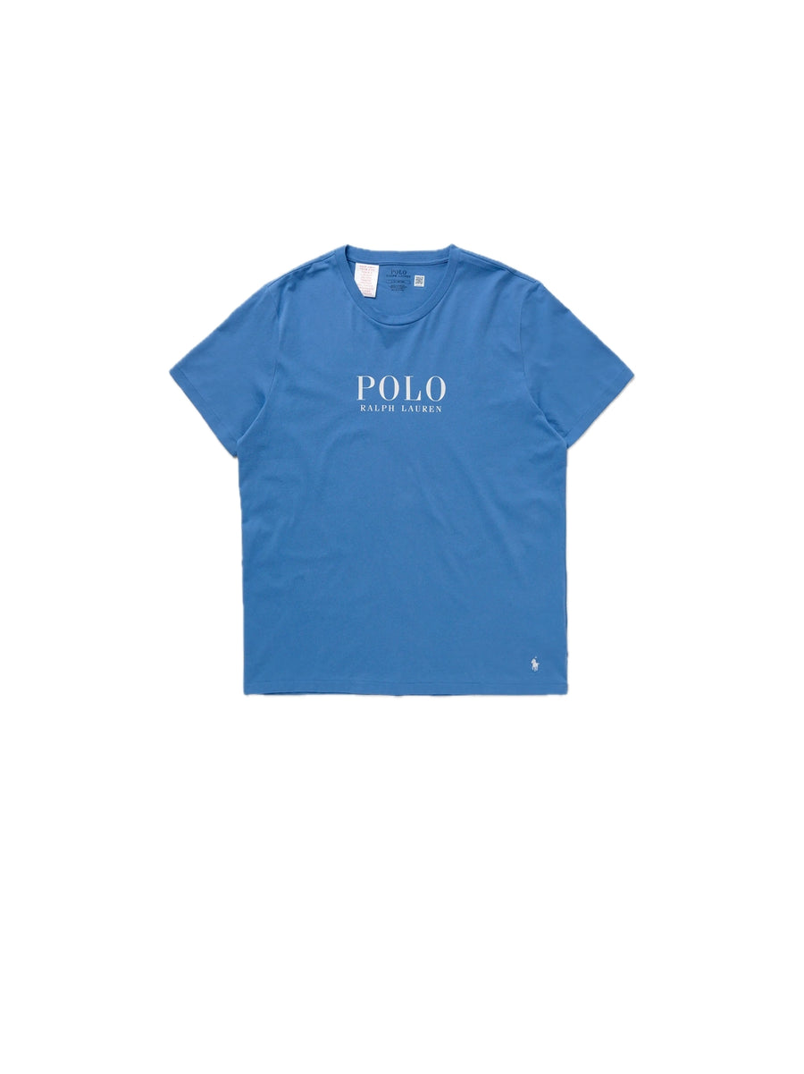 S/s Crew Sleep Top - New England Blue