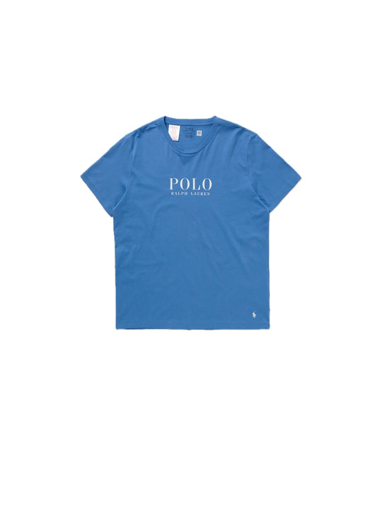 S/s Crew Sleep Top - New England Blue