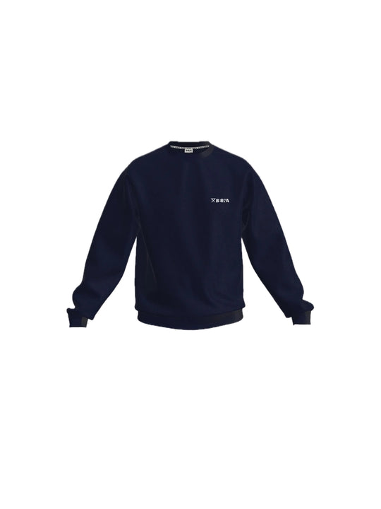 Girocollo Basic In Felpa - Blu