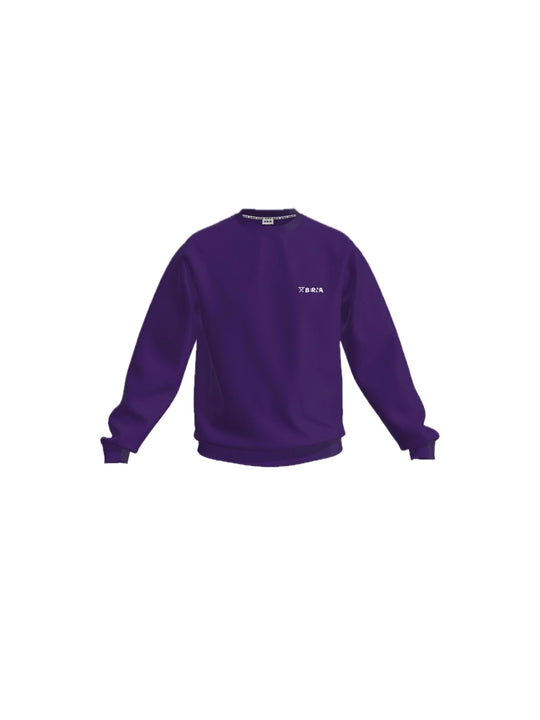 Girocollo Basic In Felpa - Viola