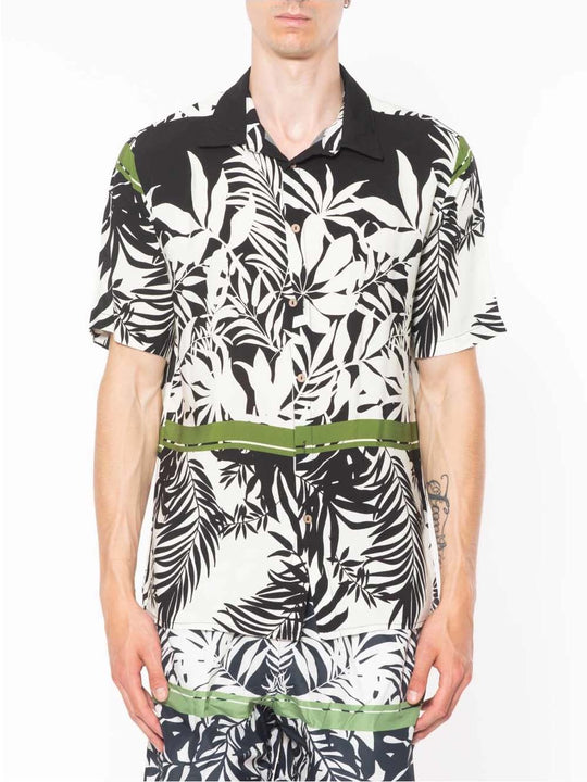 Camicia Viscosa Mm Foglie Spezzate Campione