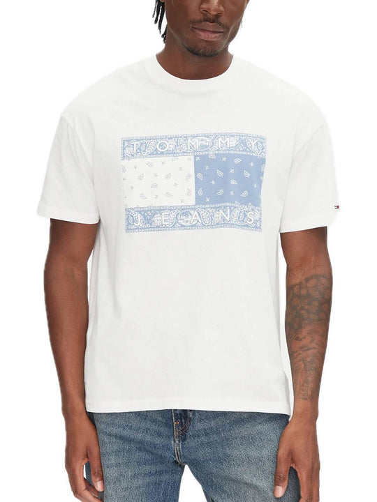 TJM Relaxed Paisley Flag Tee - Ecru