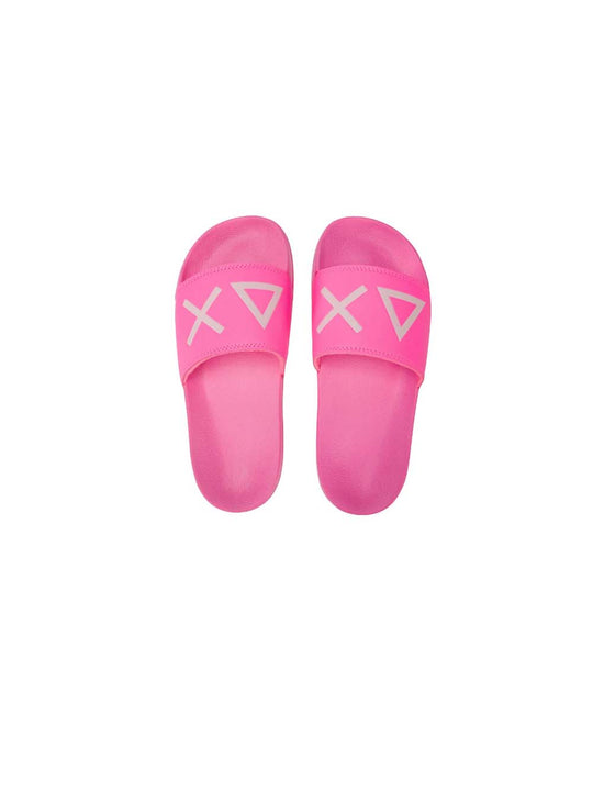Sandali Slide In PU - Fucsia Fluo