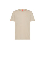 Striped Linen Jersey T-Shirt Beach S/S - Sand/Cream White