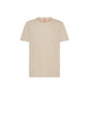 Striped Linen Jersey T-Shirt Beach S/S - Sand/Cream White