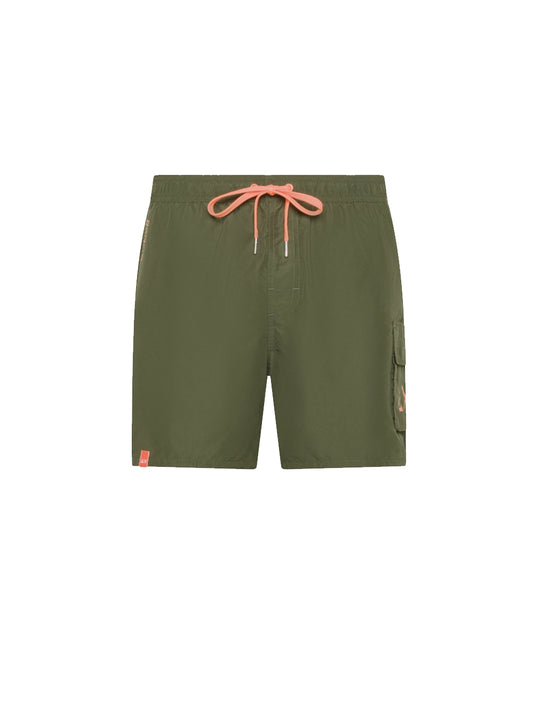 Swim Pant Whit Pocket - Militare