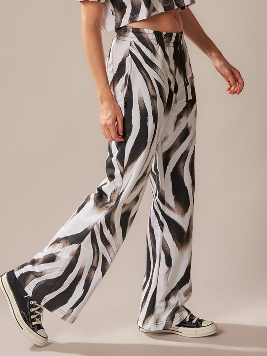 Pantalone Felpa Gamba Larga Fantasia - ANimalier