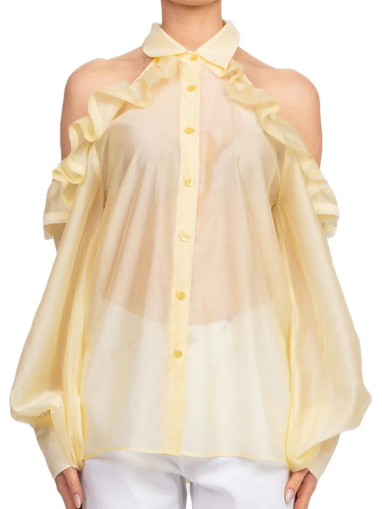 Camicia Cut-Out - Giallo