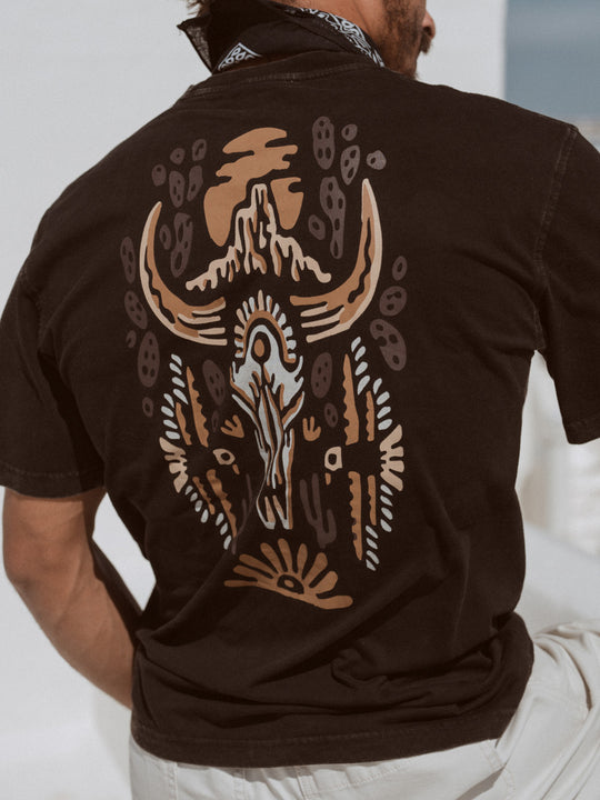 T-Shirt S/J Skull D - Black Wash