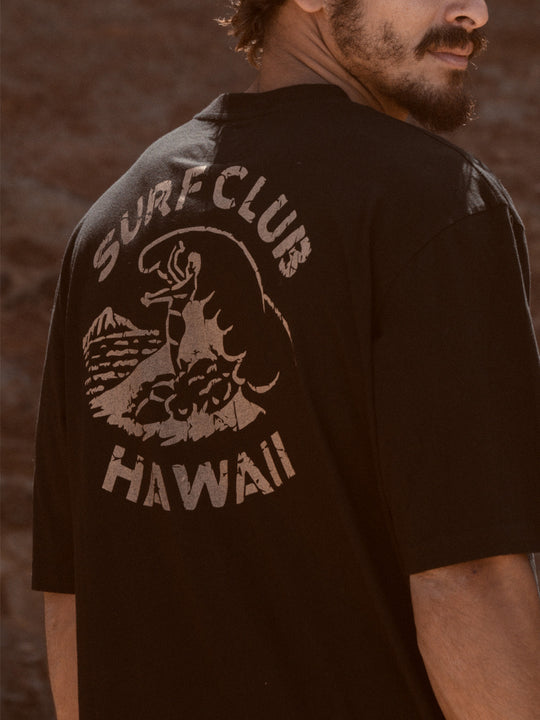 T-Shirt S/J Surfclub - Black Wash