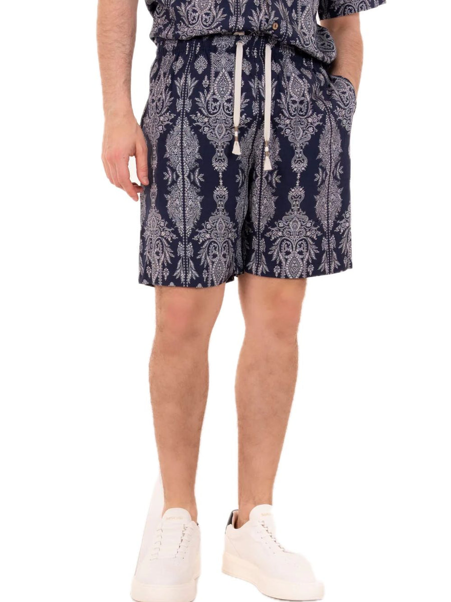 Rayon Short Pants Eiffel - Navy