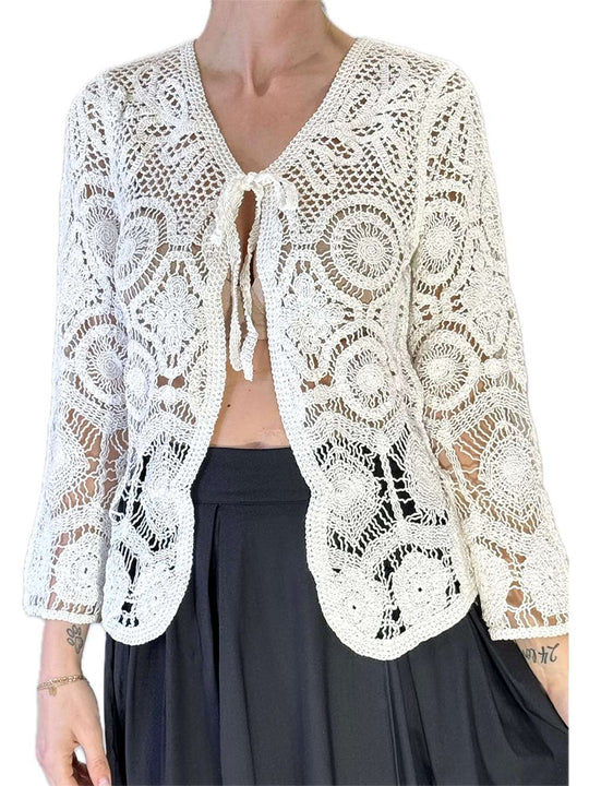 Cardigan Laccio - Bianco
