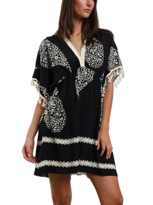 Abito Corto Farfalla - Nero