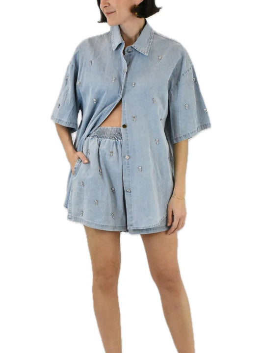 Completo Jeans C/Strass - Jeans