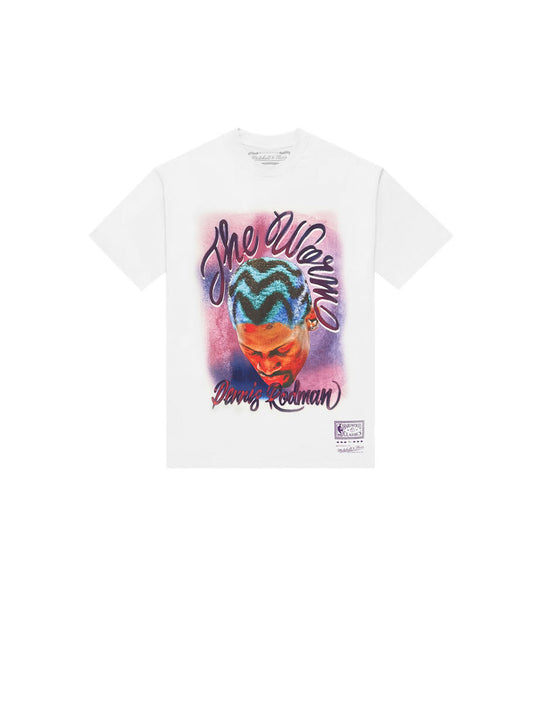 Nba Airbrushed Tee Bulls Dennis Rodman - Vintage White