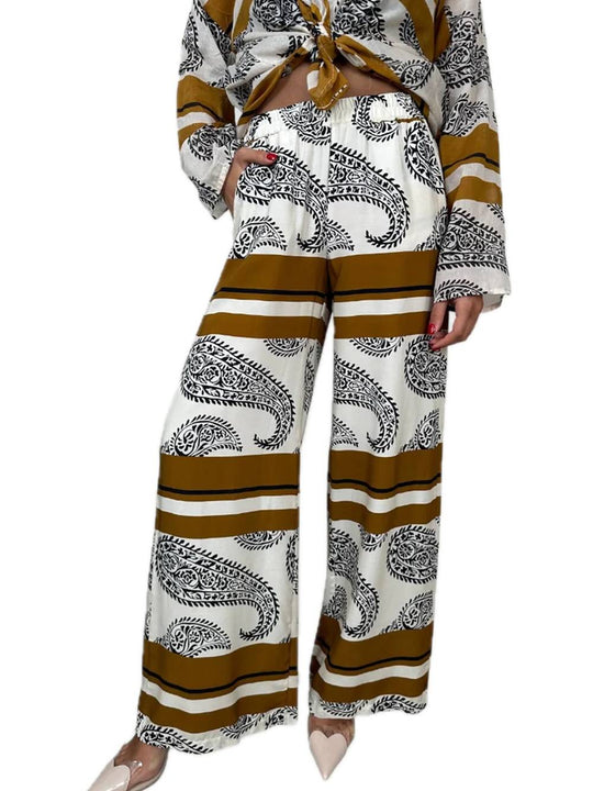 Pantalone Elastico Vita - Fantasia