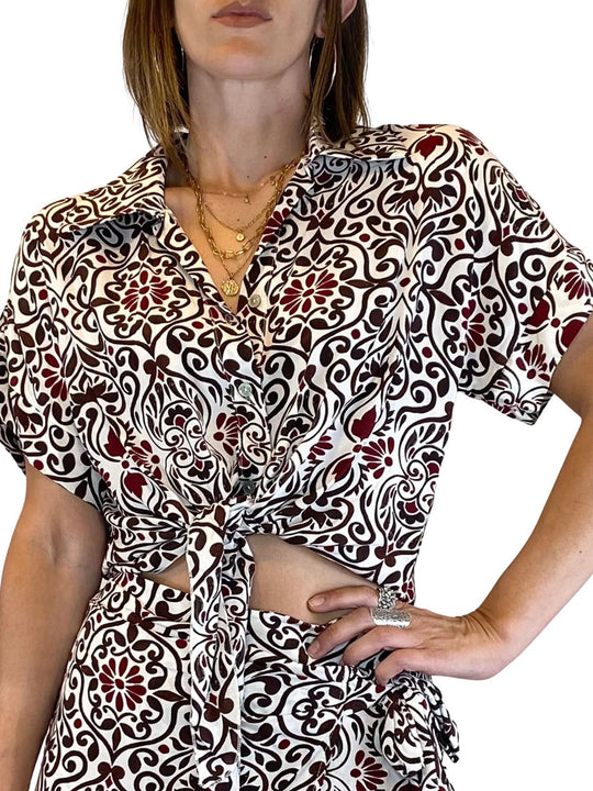 Camicia C/Stampa 100%vi - Moro