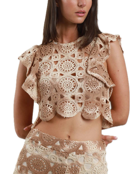 Maglia Crochet - Burro