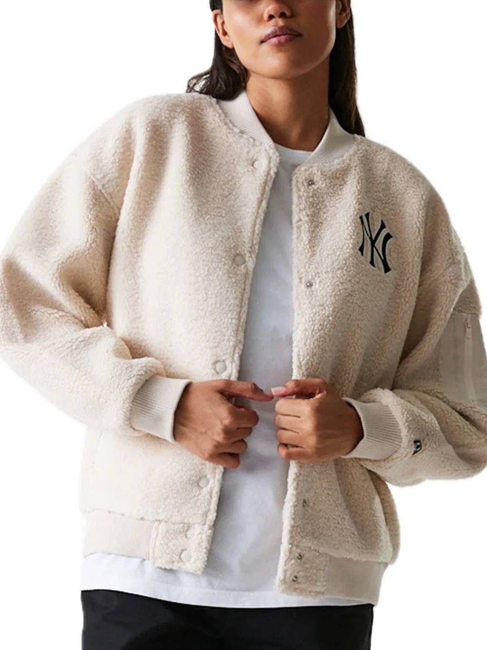 Wmns Mlb Os Sherpa Bomber - Neyyan Ltc — 3