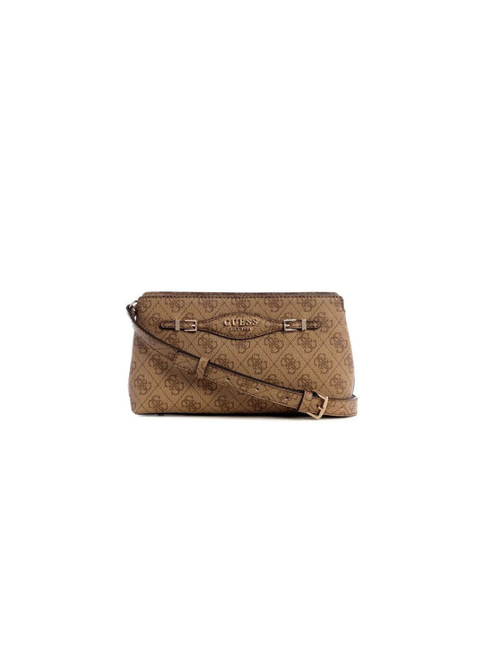 Katya Crossbody Top Zip - Latte Logo