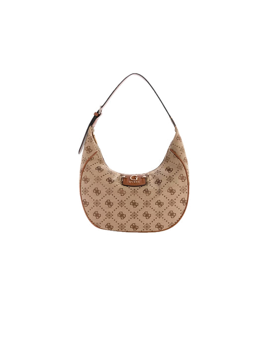 Neda Hobo Shoulder Bag - Latte Logo