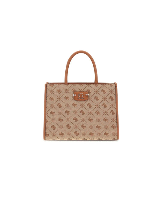Neda 2 Comp Tote - Latte Logo