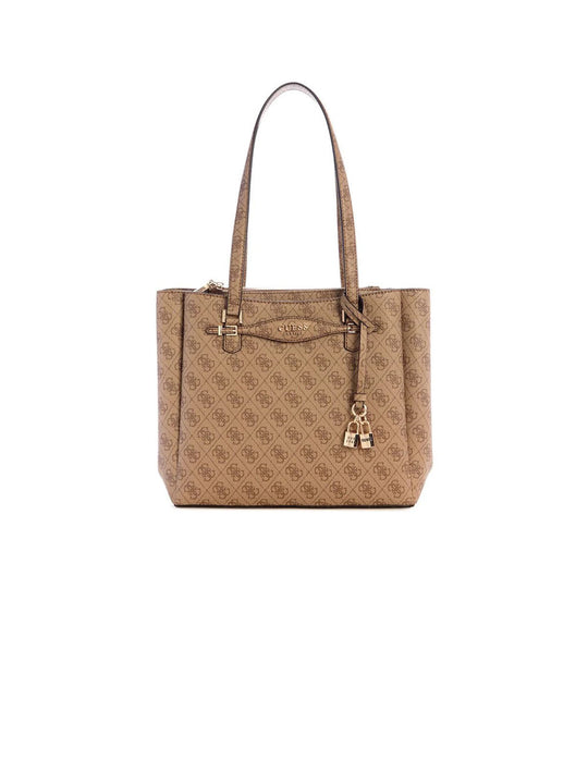 Katya Multi Comp Tote - Latte Logo