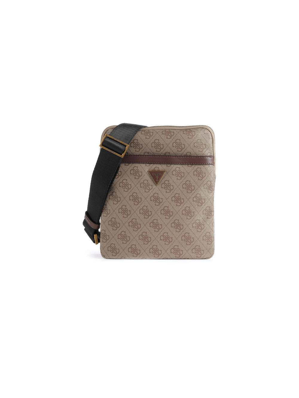Milano Flat Crossbody Bag - Beige/Brown — 1