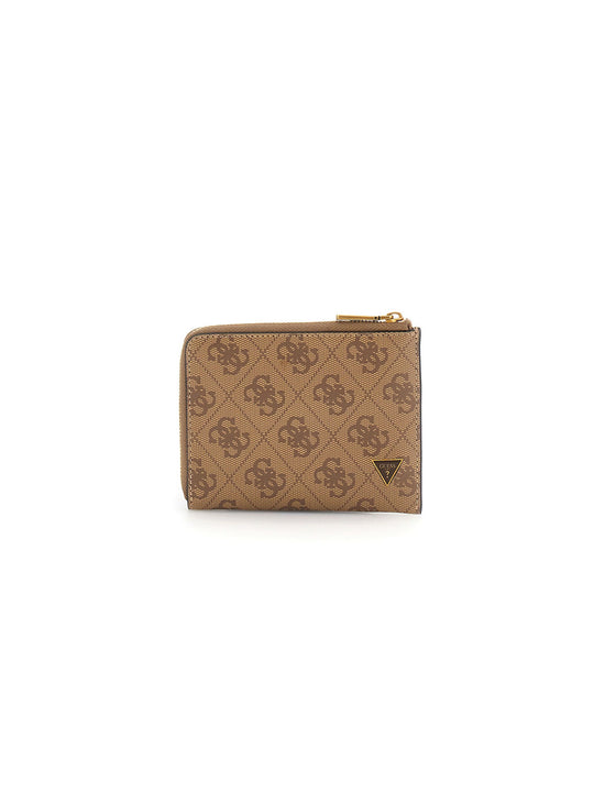 Madrid Zipper Card Holder - Beige Brown