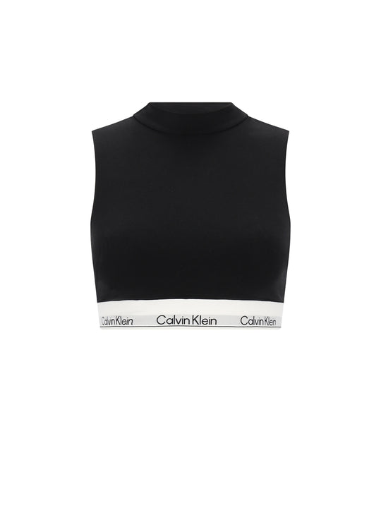 Lightly Lined Mockneck Bralette - Black