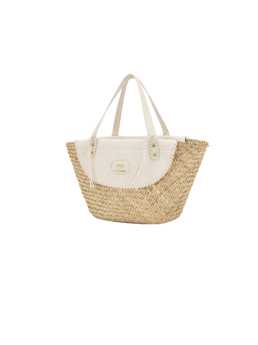 Seasalt Shopper Raphia + Synt. - Ivory — 2