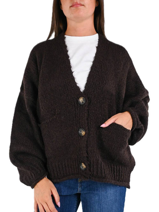 Cardigan 3 Bottoni - Moro