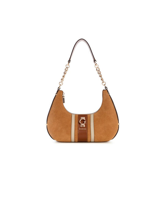 Erenia Top Zip Shoulder Bag - Cognac Multi