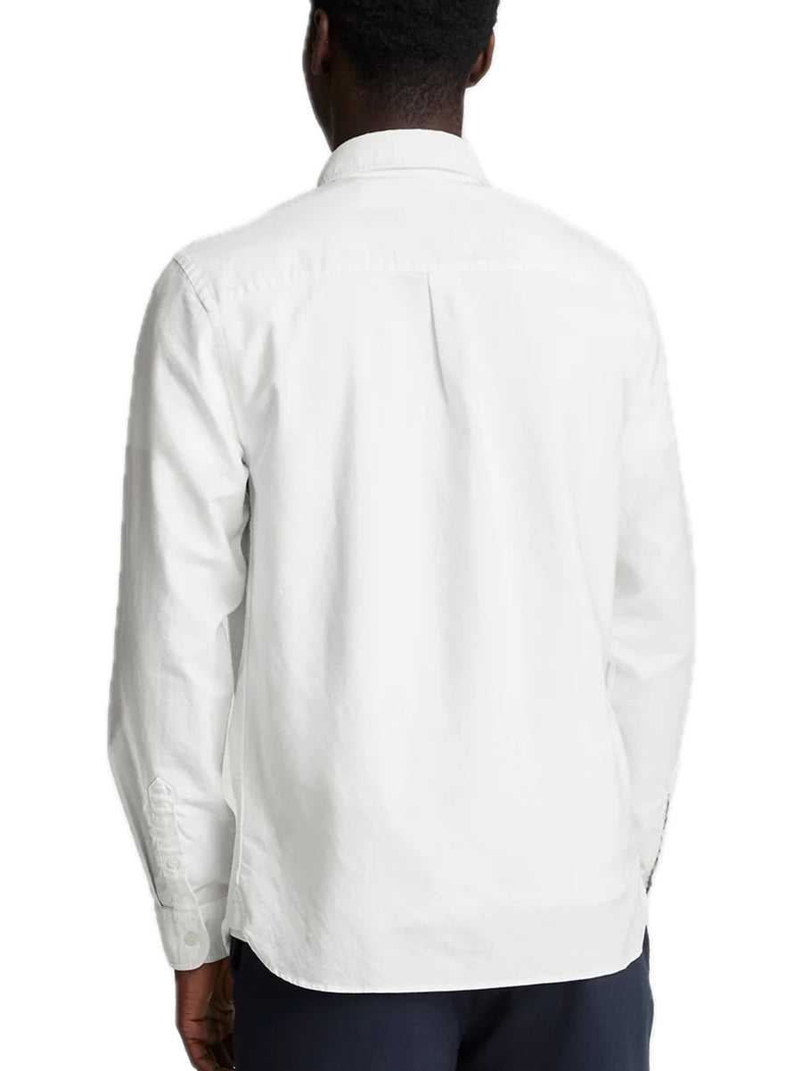 Tonal Eagle Plain Oxford Shirt - White — 2