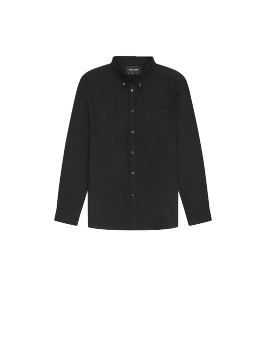 Tonal Eagle Plain Oxford Shirt - Jet Black