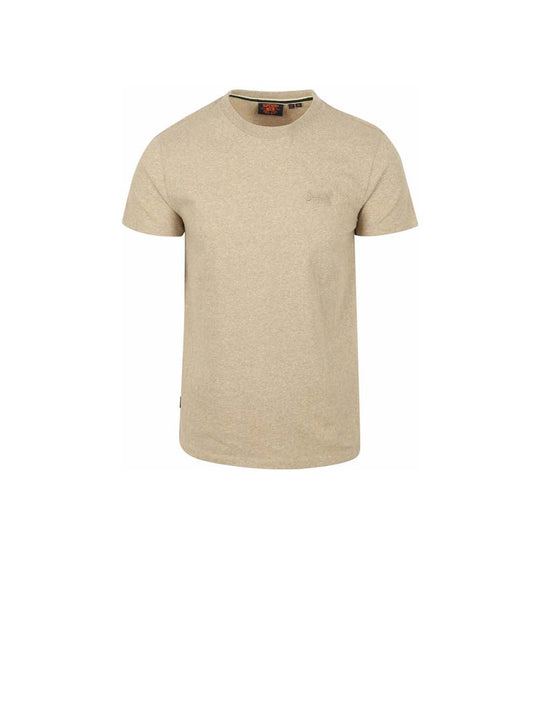 Essential Logo EMB Tee - Tan Brown Fleck Marl