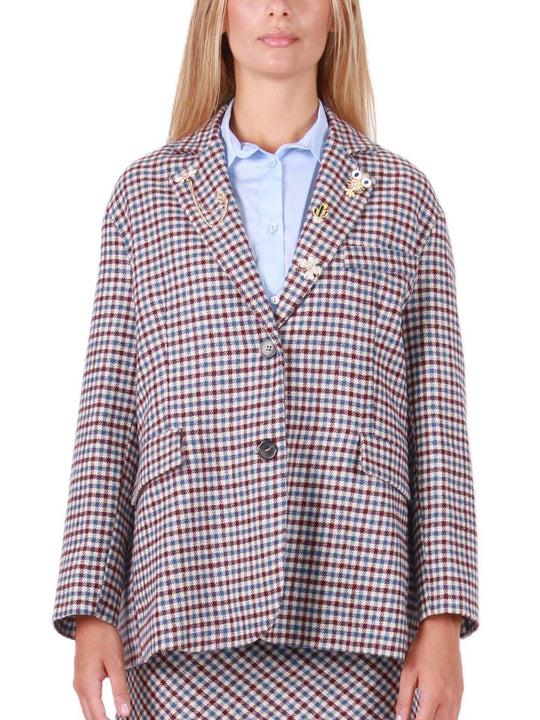 Giacca Over Check - Colore Unico