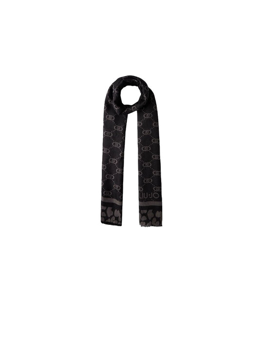 Stola Jacquard Monogram Animal - Nero