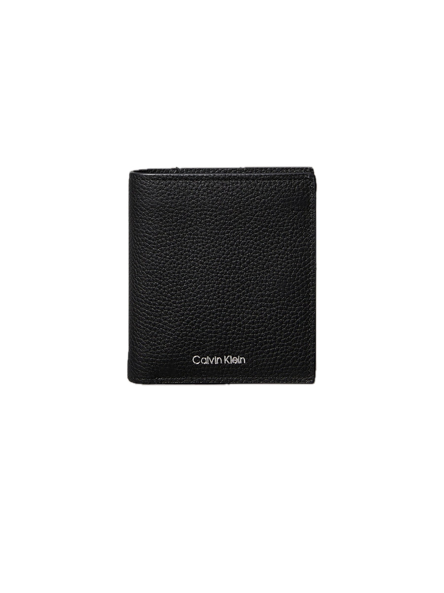 Foil Emboss Slim Trifold W/ Card - Black