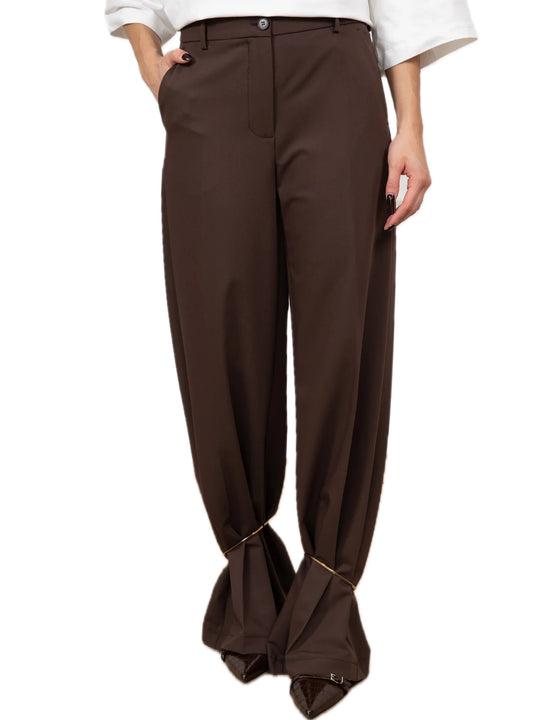 Pantalone Cerchi Oro - Marrone