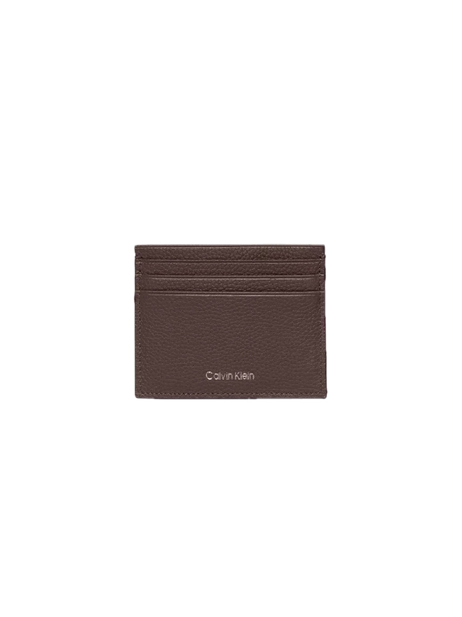 Foil Emboss Ew Card Case - Ck Dark Brown