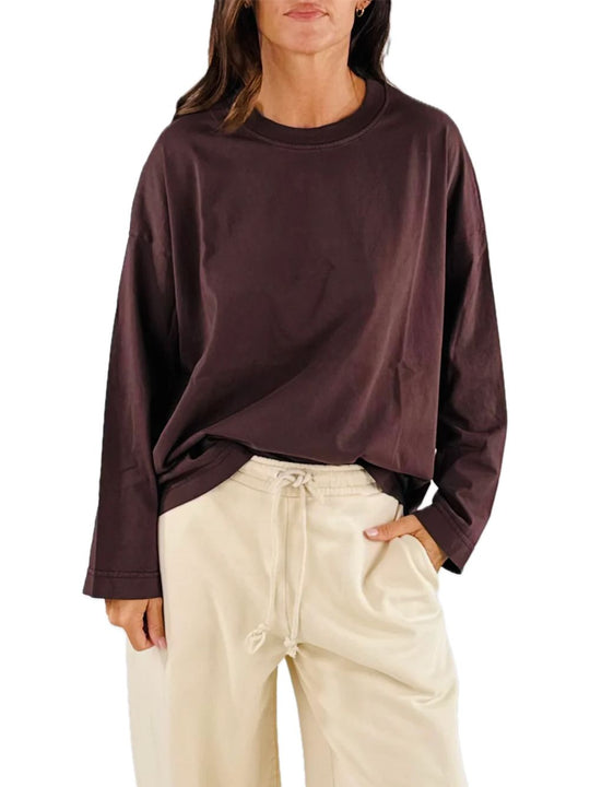 T-shirt M/Lunga Logo Retro - Moro