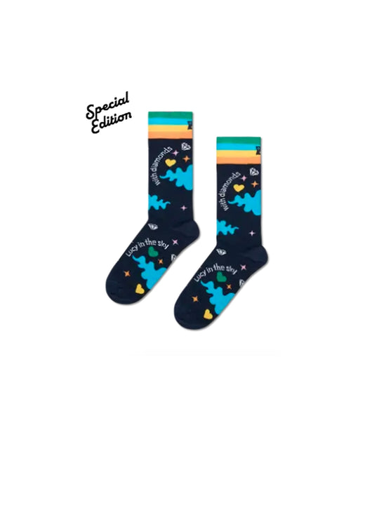 The Beatles Lucy In The Sky Socks - Navy