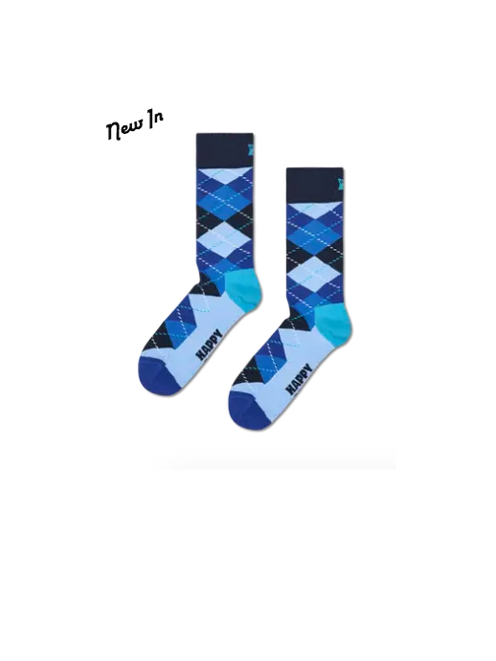 Argyle Socks - Navy — 1