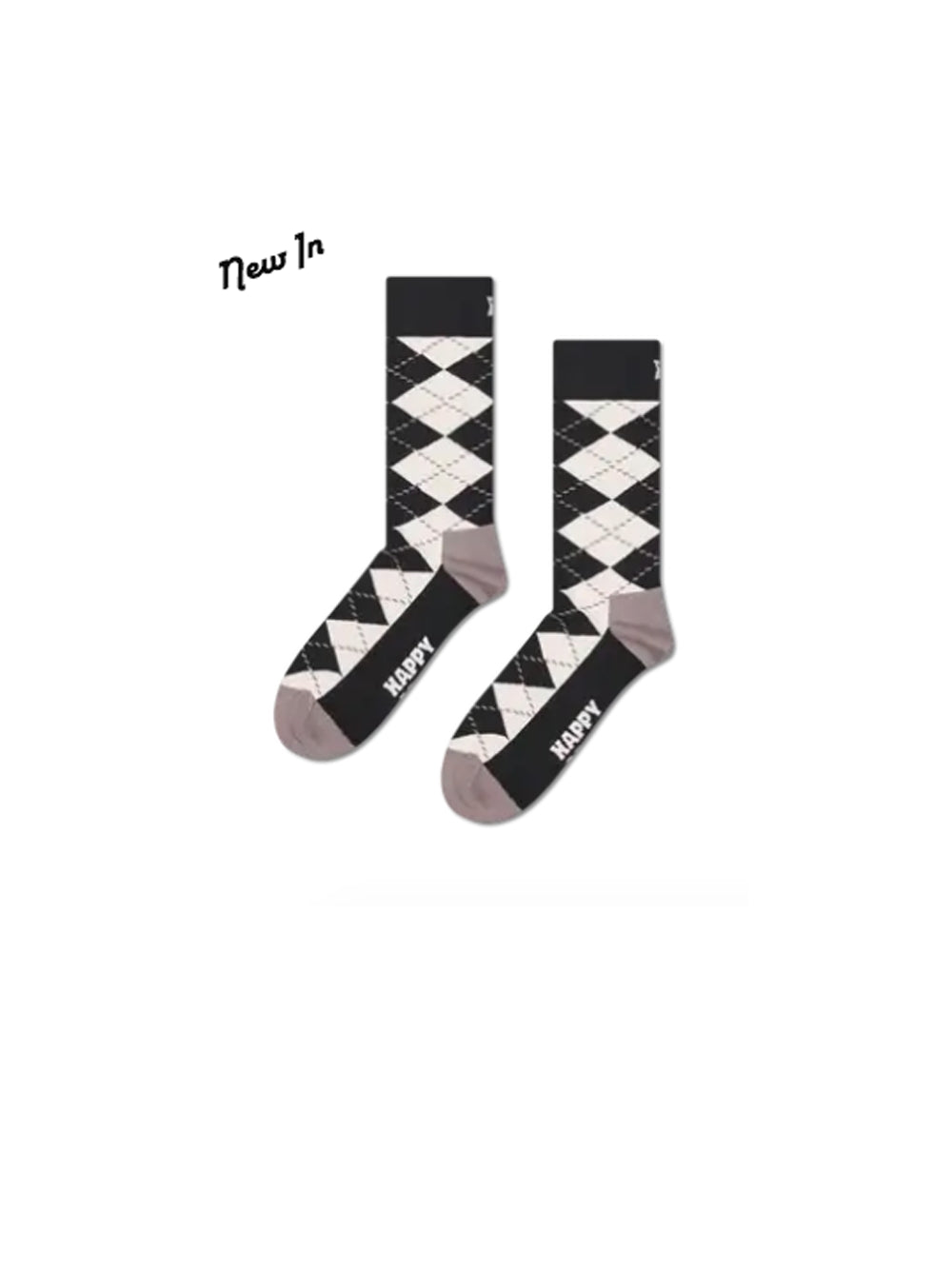 Argyle Socks - Black — 1